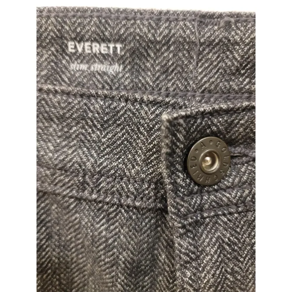 AG Everett Slim Straight Delorean Black Grey Pants